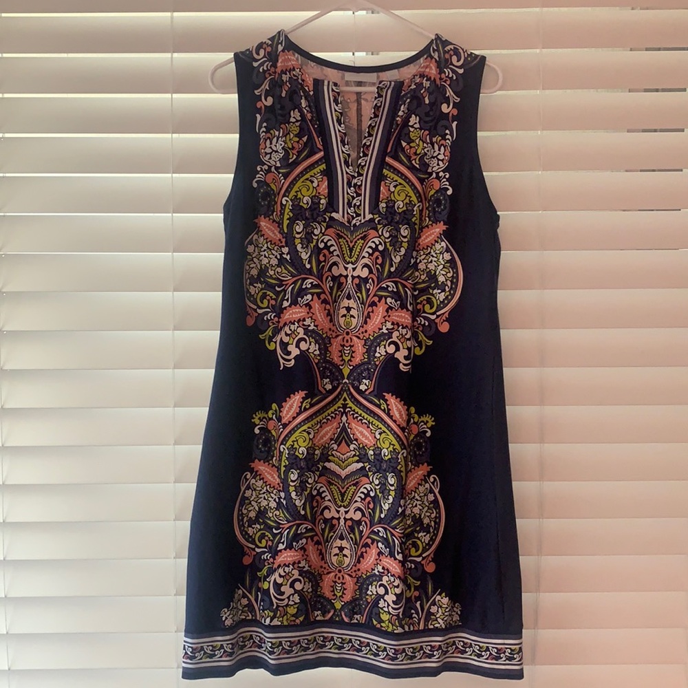 Navy sleeveless dress